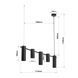 Сучасна люстра на тросах у стилі модерн N-light DR0-80044-3-LS DR0-80044-3-LS фото 4