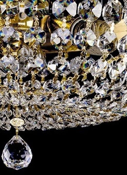 Хрустальная потолочная чешская люстра на крючок для зала, спальни на 6 лампочек А-0006-06-20 DR0-А-0006-06-20-LS DR0-А-0006-06-20-LS фото