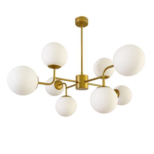 Люстра велика металева з кулями у кольорі золото N-light DR0-50188-LS DR0-50188-LS фото