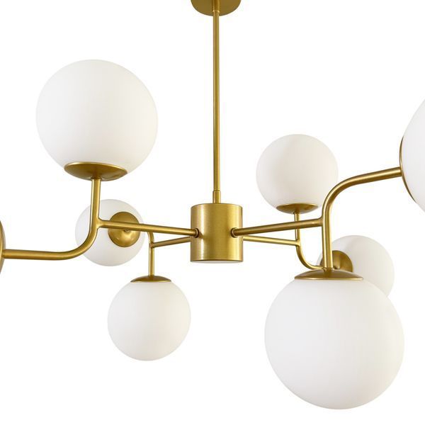 Люстра велика металева з кулями у кольорі золото N-light DR0-50188-LS DR0-50188-LS фото