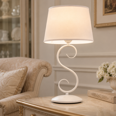 Настільна лампа металева з абажуром N-light DR0-20500-1-LS DR0-20500-1-LS фото