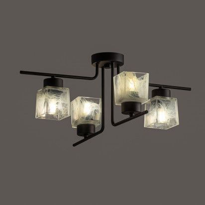 Люстра стельова металева з кубиками для кухні, спальні, передпокою N-light DR0-80105-LS DR0-80105-LS фото