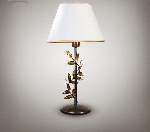 Настільна лампа з білим абажуром з елементами флори N-light DR0-11600-LS DR0-11600-LS фото