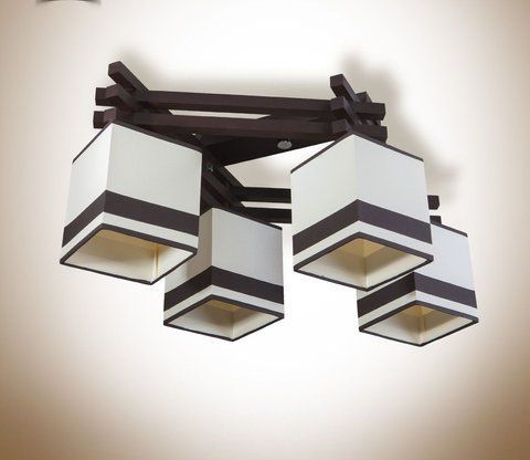 Люстра на 4 абажура для спальни, кабинета, кухни, прихожей в стиле модерн N-light DR0-19003-LS DR0-19003-LS фото