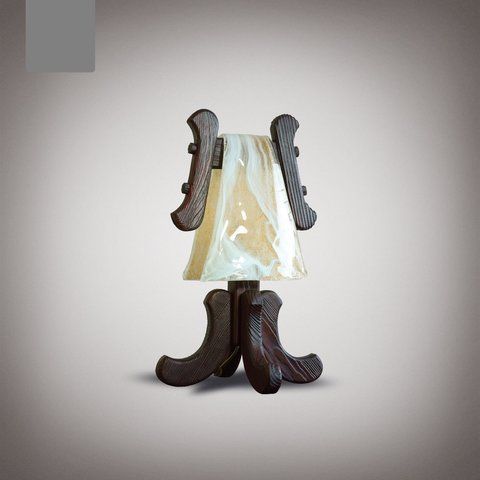 Велика дерев'яна настільна лампа у кольорі венге N-light DR0-1400-LS DR0-1400-LS фото