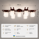 Велика стельова люстра у кольорі венге на 7 скляних плафонів N-light DR0-14677-LS DR0-14677-LS фото 5