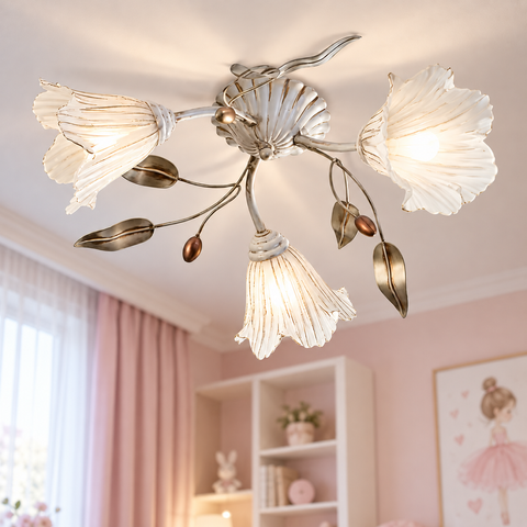 Люстра металева невелика квіткова N-light DR0-11433-LS DR0-11433-LS фото