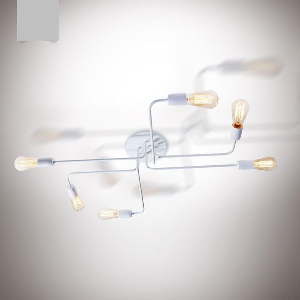 Потолочная белая люстра металлическая без стекла в стиле лофт N-light DR0-20566-LS DR0-20566-LS фото