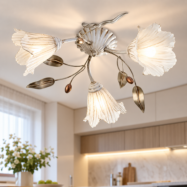 Люстра металлическая небольшая цветочная N-light DR0-11433-LS DR0-11433-LS фото
