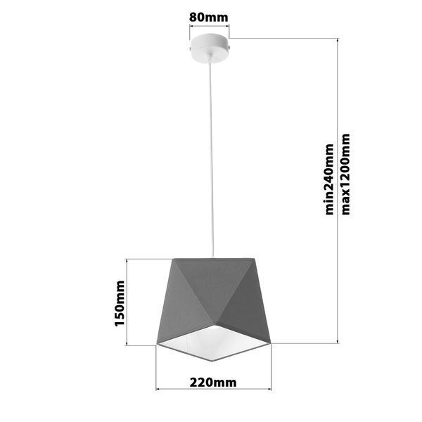 Люстра - Подвес в стиле модерн с необычным белым тканевым абажуром N-light DR0-70407-1-LS DR0-70407-1-LS фото