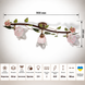 Вытянутая люстра флористика с поворотными розовыми плафонами N-light DR0-1513-1-LS DR0-1513-1-LS фото 5