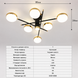 Led люстра с пультом управления на натяжной потолок Свет DR0-SY-16065/6+1 ВК+GD-LS фото 4