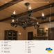 Люстра колесо деревянная, шестирожковая N-light DR0-561-2-LS DR0-561-2-LS фото 6