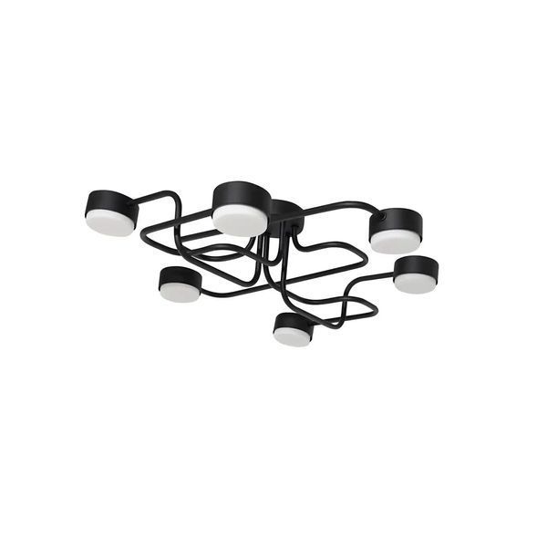 Люстра потолочная металлическая черного цвета N-light DR0-80403-LS DR0-80403-LS фото