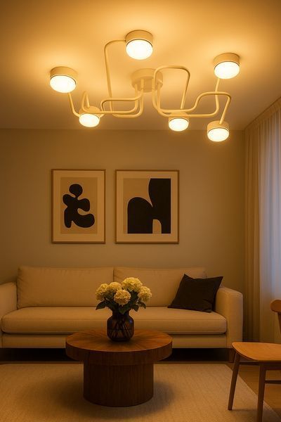 Люстра стельова металева білого кольору N-light DR0-80403-1-LS DR0-80403-1-LS фото