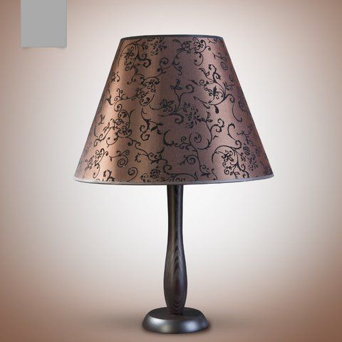 Настільна лампа дерев'яна з коричневим абажуром N-light DR0-10340-4-LS DR0-10340-4-LS фото