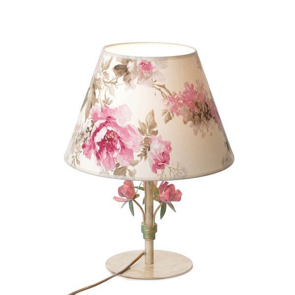 Настольная лампа с абажуром в стиле прованс с розами N-light DR0-6400-1-LS DR0-6400-1-LS фото