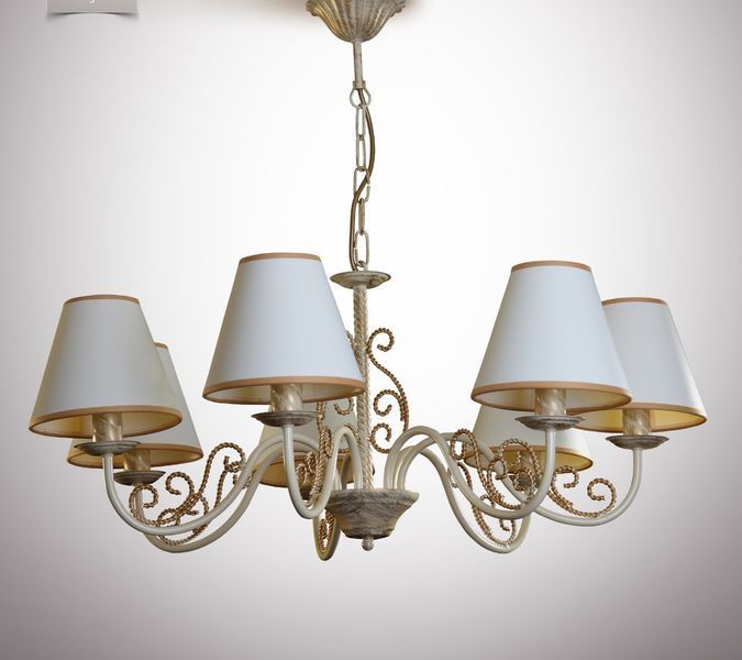 Люстра прованс с колпаками для большой комнаты N-light DR0-11507-3-LS DR0-11507-3-LS фото