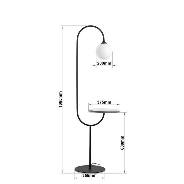 Торшер в стиле модерн со столиком N-light DR0-40310-LS DR0-40310-LS фото