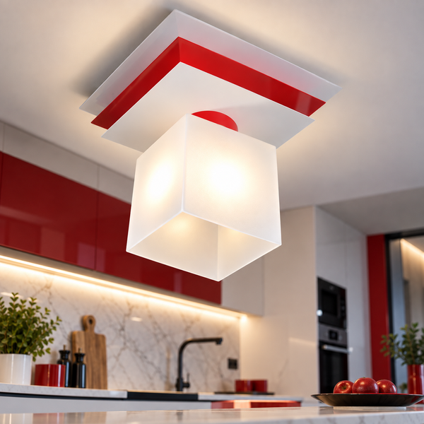 Люстра стельова червона однолампова N-light DR0-10111-1-LS DR0-10111-1-LS фото