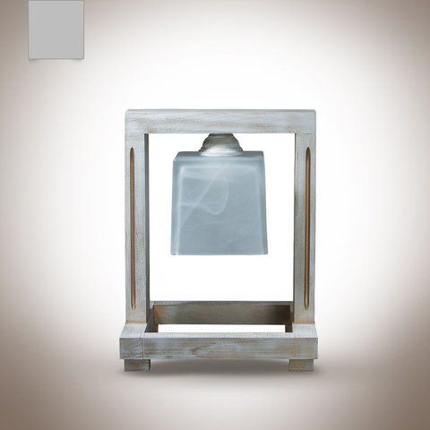 Настільна лампа світла дерев'яна в стилі модерн з кубиком N-light DR0-19400-3-LS DR0-19400-3-LS фото
