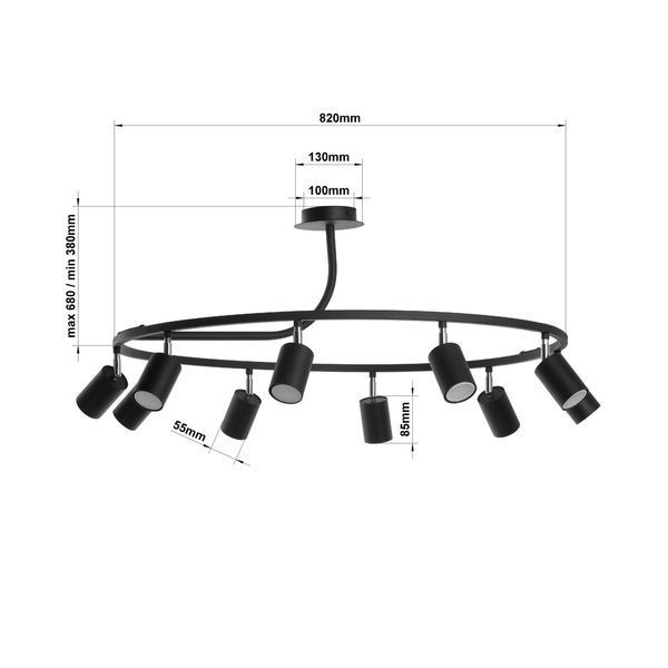 Люстра 10-ти ламповая, подвес, точечный светильник N-light DR0-70955-2-LS DR0-70955-2-LS фото