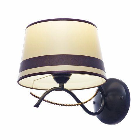 Бра у стилі модерн чорне з абажуром N-light DR0-14701-1-LS DR0-14701-1-LS фото