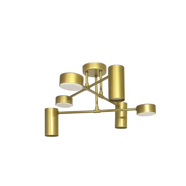 Люстра стельова металева золотого кольору N-light DR0-80607-1-LS DR0-80607-1-LS фото