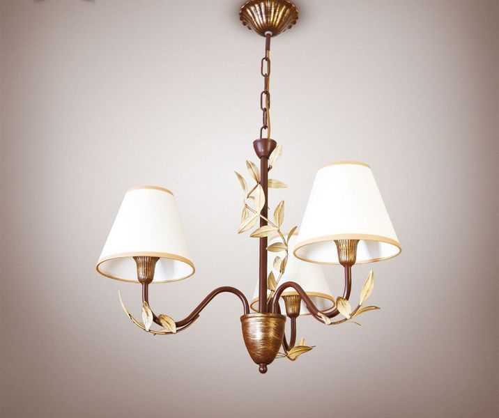 Люстра на ланцюгу 3-х лампова, флористика з абажурами N-light DR0-11603-LS DR0-11603-LS фото