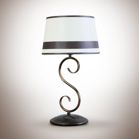 Настільна лампа металева з абажуром N-light DR0-20500-LS DR0-20500-LS фото