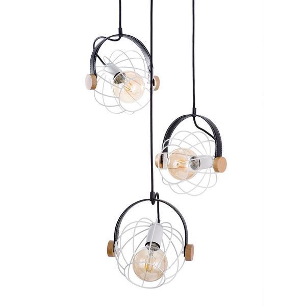 Современная люстра 3-х ламповая на тросах в стиле лофт, модерн N-light DR0-60108-LS DR0-60108-LS фото