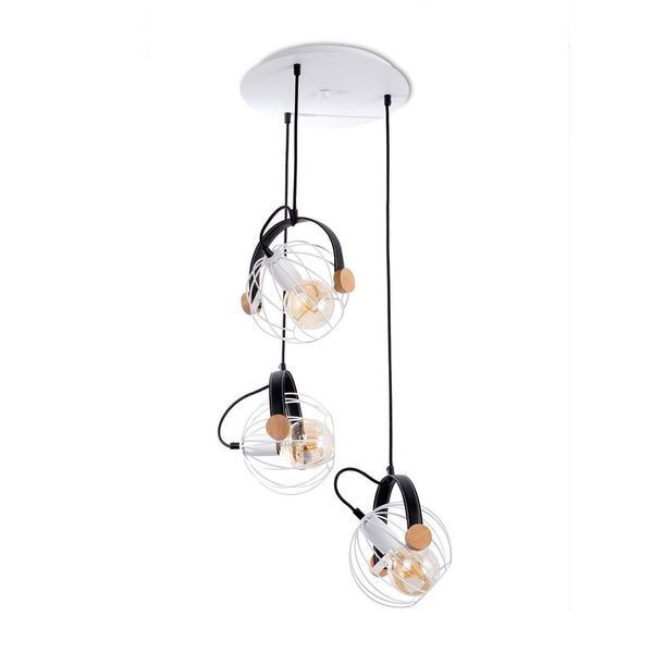 Современная люстра 3-х ламповая на тросах в стиле лофт, модерн N-light DR0-60108-LS DR0-60108-LS фото