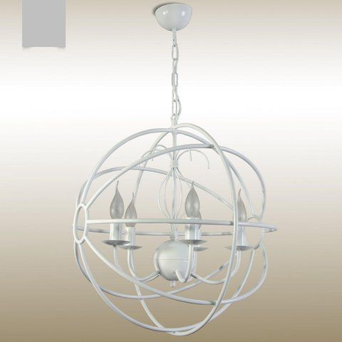 Біла металева люстра на ланцюги для високої стелі N-light DR0-30709-LS DR0-30709-LS фото