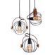 Люстра модна 3-х лампова у стилі лофт, модерн у чорному кольорі N-light DR0-60108-1-LS DR0-60108-1-LS фото 2
