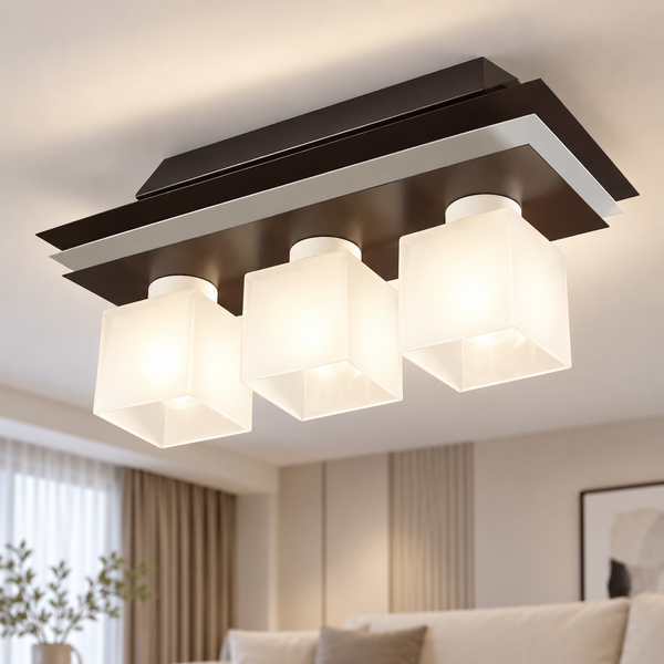 Люстра потолочная черная металлическая в кухню, спальню, кабинет N-light DR0-10133-1-LS DR0-10133-1-LS фото