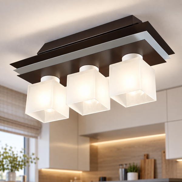 Люстра потолочная черная металлическая в кухню, спальню, кабинет N-light DR0-10133-1-LS DR0-10133-1-LS фото