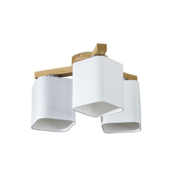 Люстра 3 лампова, дерев'яна з абажурами для зали, спальні N-light DR0-70099-1-LS DR0-70099-1-LS фото
