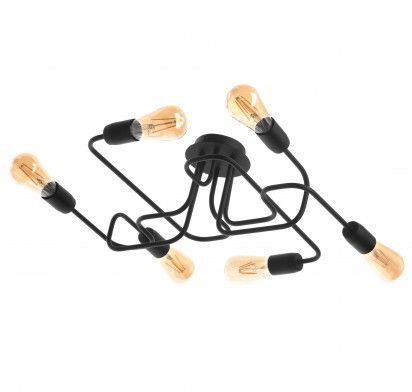 Черная металлическая люстра без стекла в стиле лофт N-light DR0-70799-LS DR0-70799-LS фото