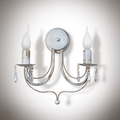 Бра 2-х лампове з кришталевими підвісками N-light DR0-19620-LS DR0-19620-LS фото