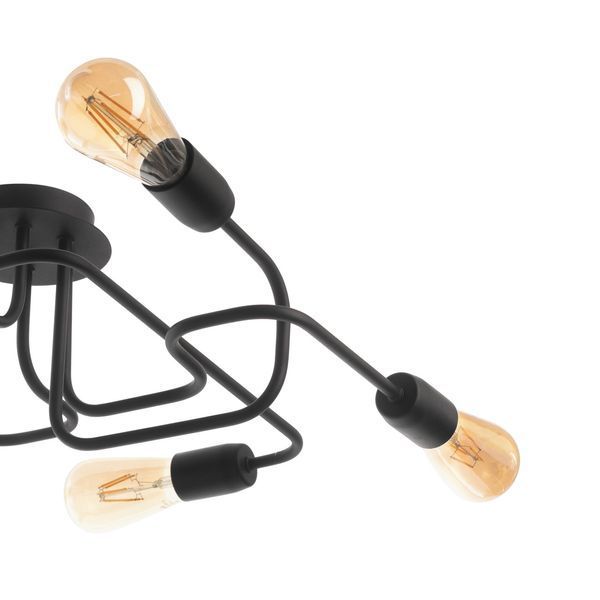 Черная металлическая люстра без стекла в стиле лофт N-light DR0-70799-LS DR0-70799-LS фото
