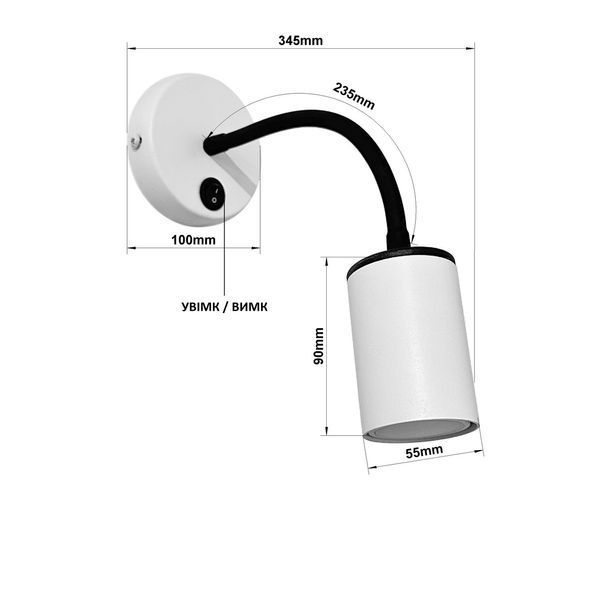 Бра металлическое одноламповое, точечный поворотный светильник N-light DR0-70222-1-LS DR0-70222-1-LS фото