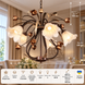 Люстра зальна 5-лампова в стилі флористика на високу стелю N-light DR0-4750-2-LS DR0-4750-2-LS фото 4