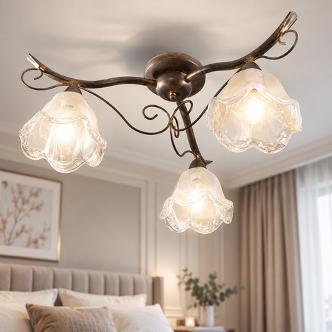 Люстра класична для спальні, кухні, невеликої кімнати, 3-х лампова N-light DR0-16503-1-LS DR0-16503-1-LS фото