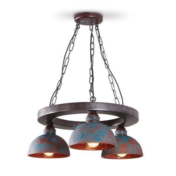 Люстра из дерева, колесо на цепях для кухни, кафе, ресторанов N-light DR0-40204-LS DR0-40204-LS фото