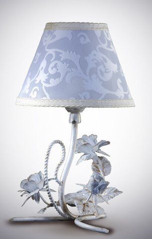 Настільна лампа з абажуром у стилі прованс з трояндочками N-light DR0-6700-3-LS DR0-6700-3-LS фото