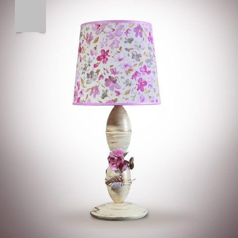 Настільна лампа металева з трояндою та квітковим абажуром N-light DR0-19200-LS DR0-19200-LS фото