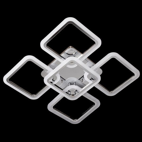 LED люстра квадрати хром з пультом Свет SL-5342/4+1 CR DIMMER SL-5342/4+1 CR DIMMER фото